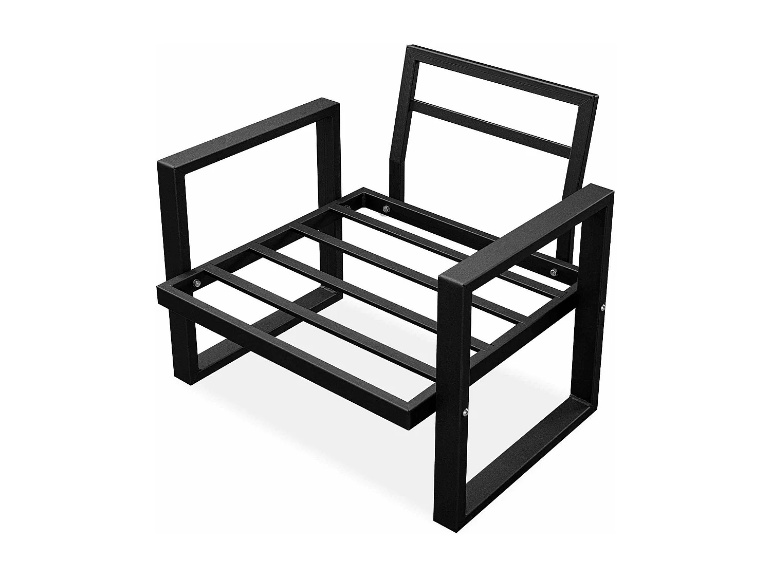 Terrassensessel im Industriestil - schwarz - FRENA