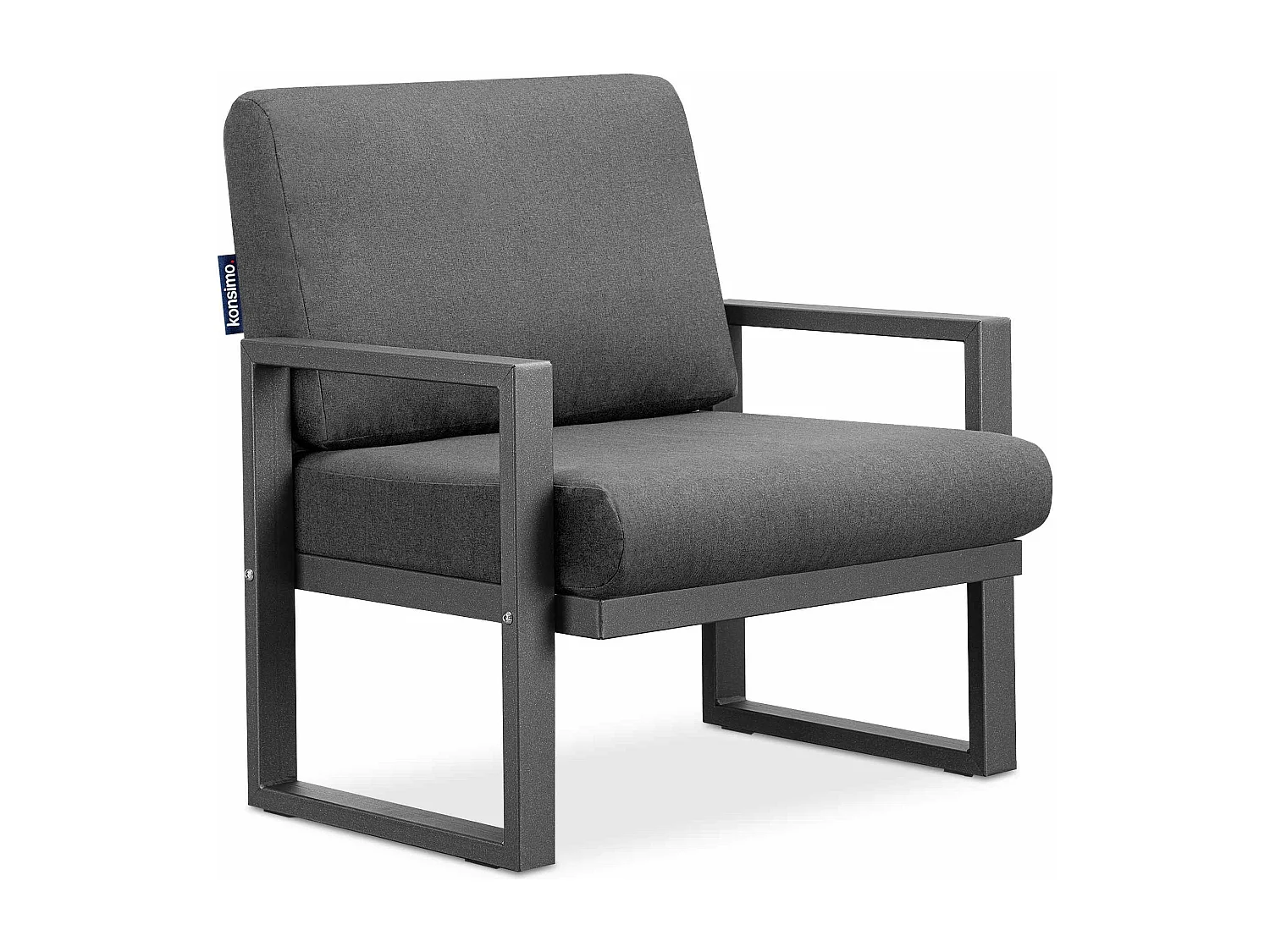 Terrassensessel im Industriestil - grau - FRENA