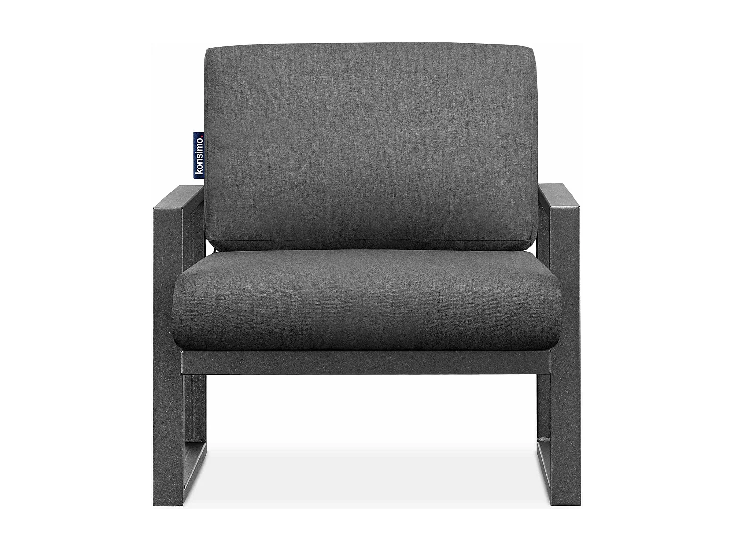 Terrassensessel im Industriestil - grau - FRENA