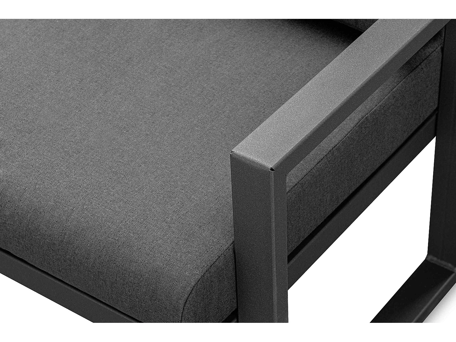 Terrassensessel im Industriestil - grau - FRENA