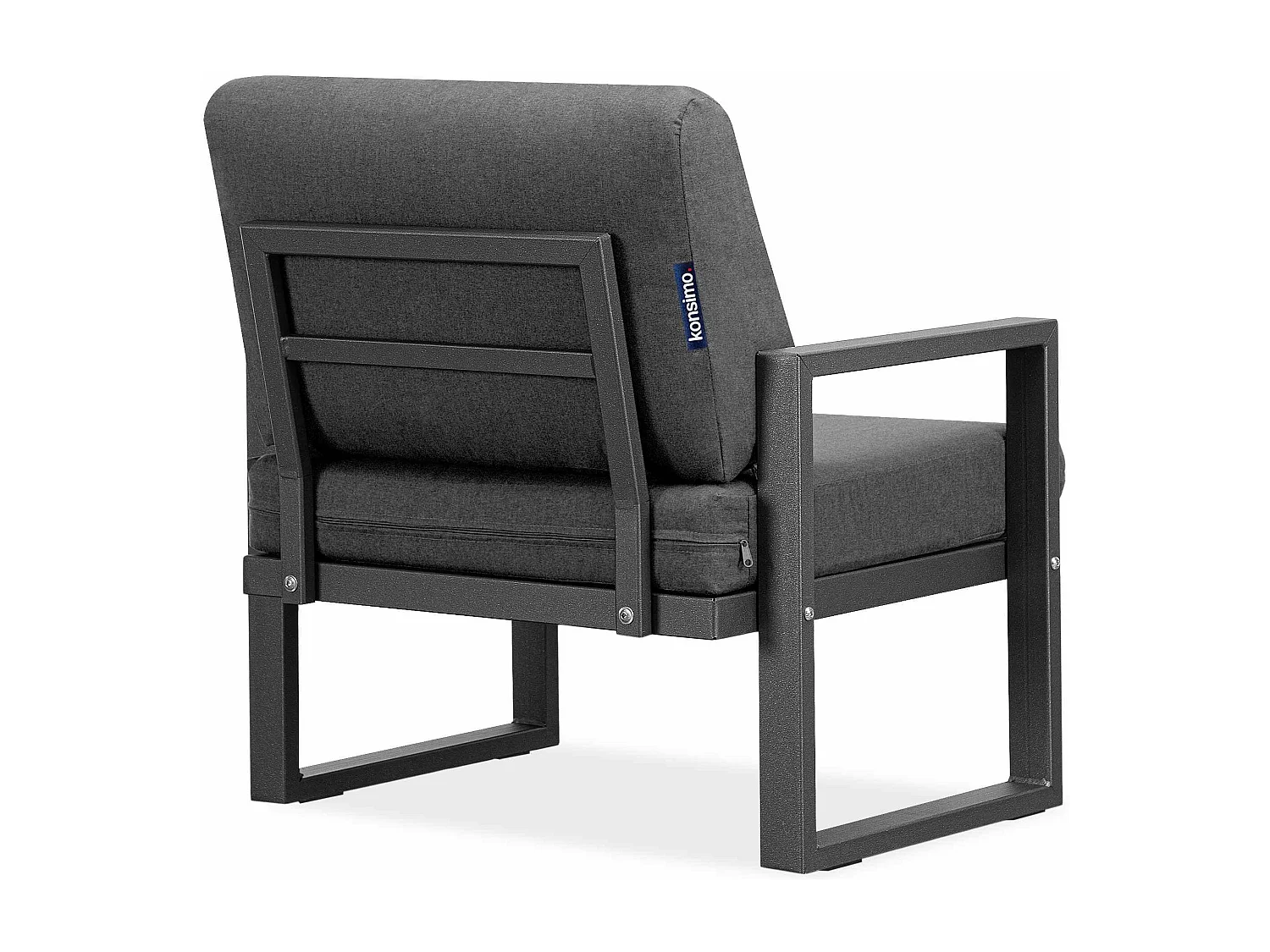 Terrassensessel im Industriestil - grau - FRENA