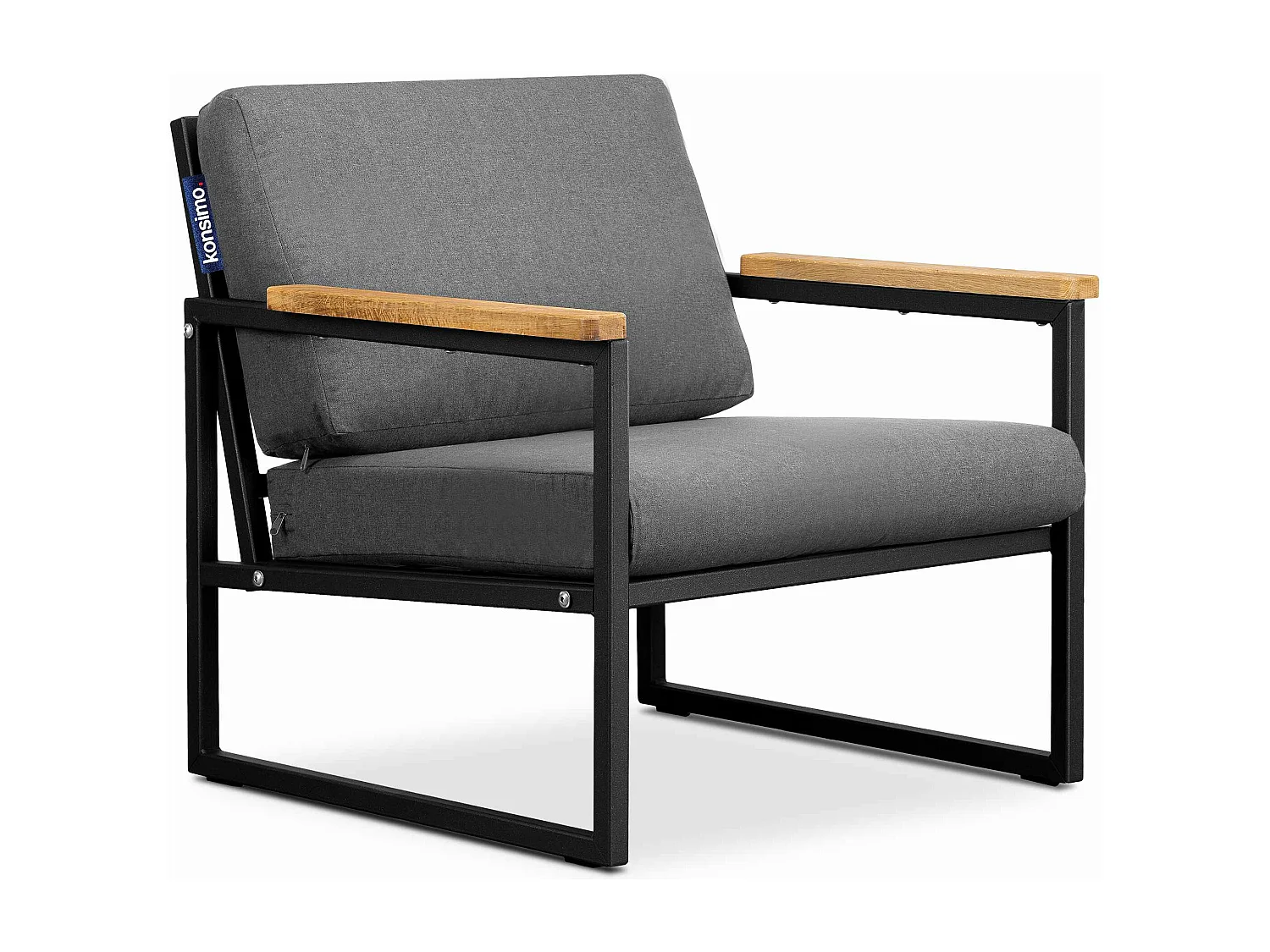 Gartensessel im Loft-Stil - schwarz - TRIBO