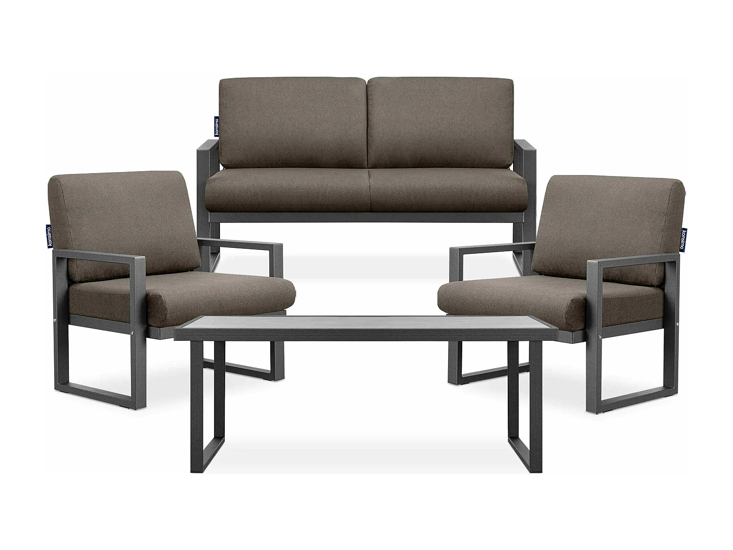 Terrassenmöbel im Loft-Stil - Anthrazitfarbenes - FRENA