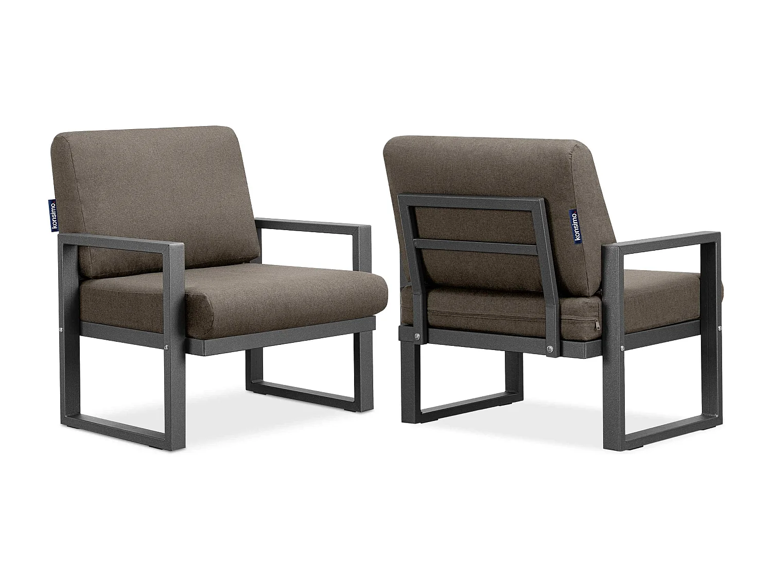 Terrassenmöbel im Loft-Stil - Anthrazitfarbenes - FRENA