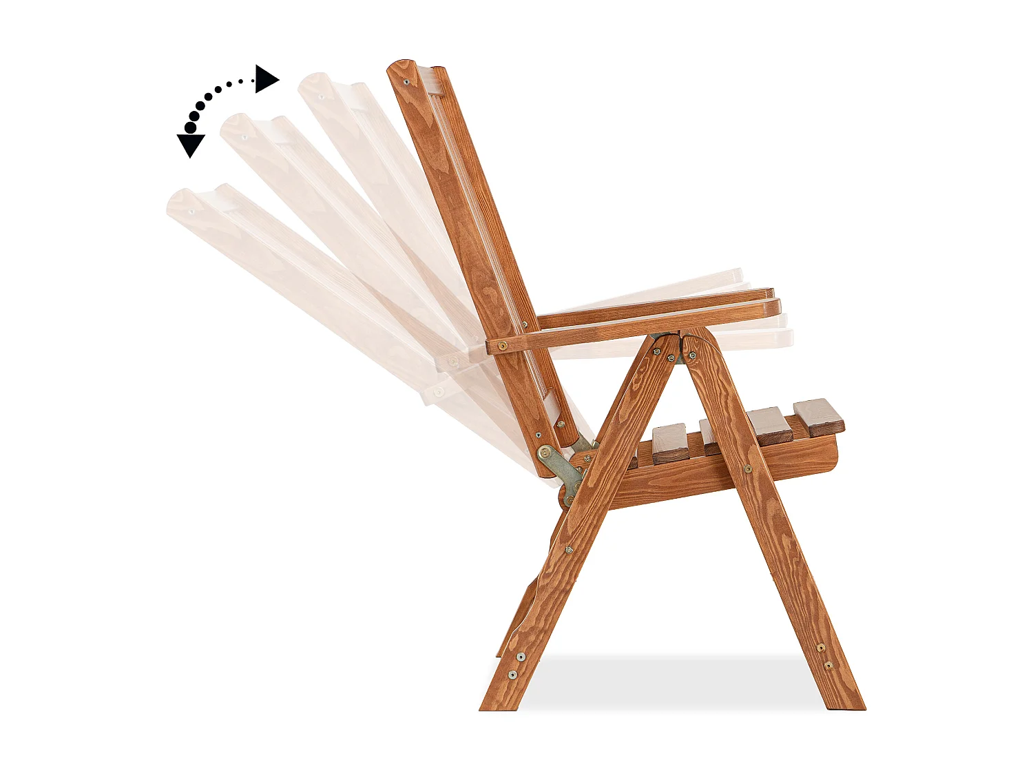 Gartentisch und Stühle Set für 6 Personen - Hergestellt in Europa - FSC-zertifiziert - Handgefertigt -  braun - NYCTERE