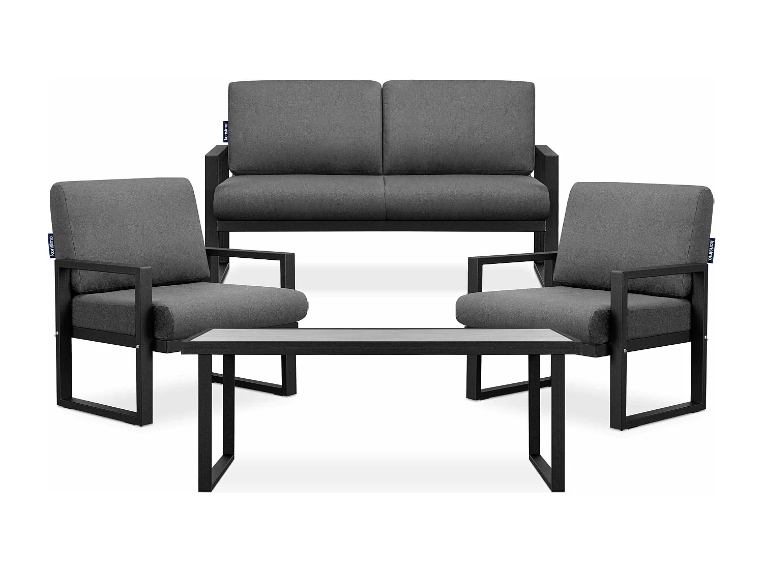 Terrassenmöbel im Loft-Stil - schwarz - FRENA