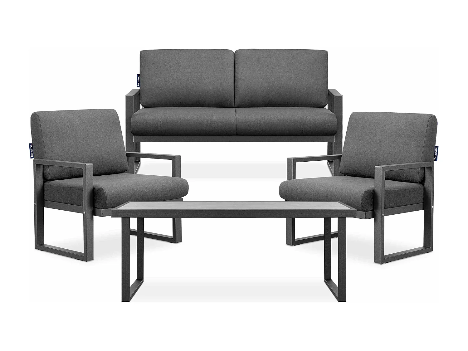Terrassenmöbel im Loft-Stil - Anthrazitfarbenes - FRENA