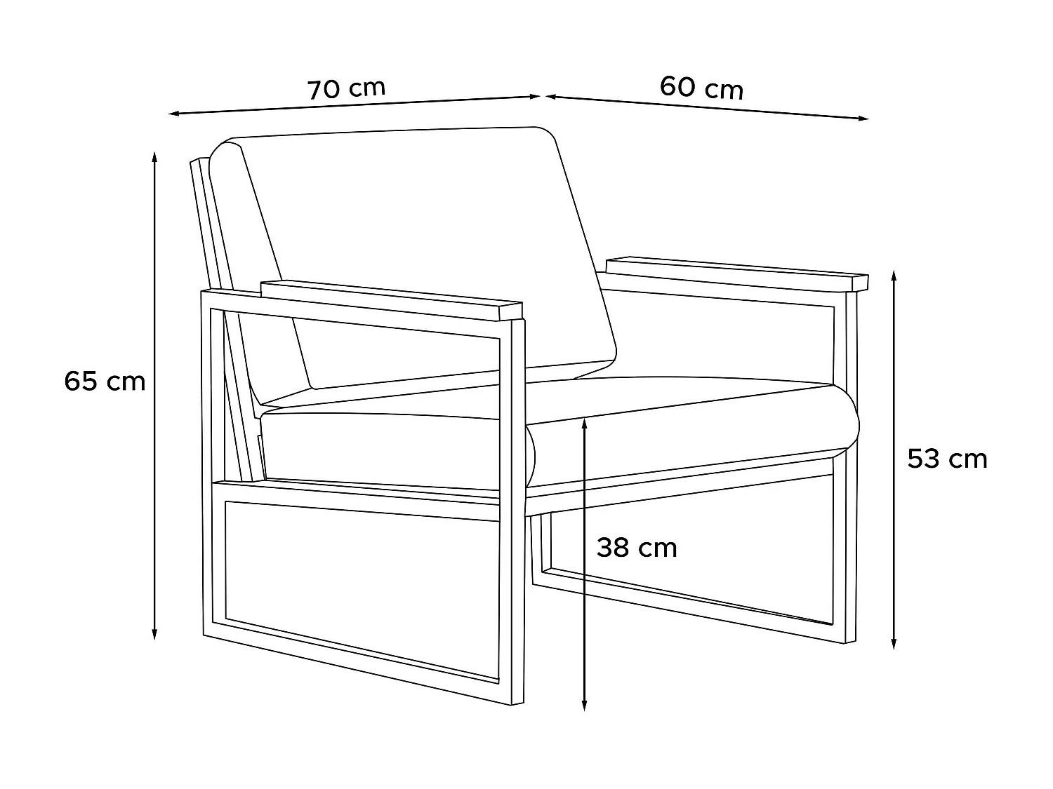 Gartenset im Industriestil für 4 Personen - weiß - TRIBO