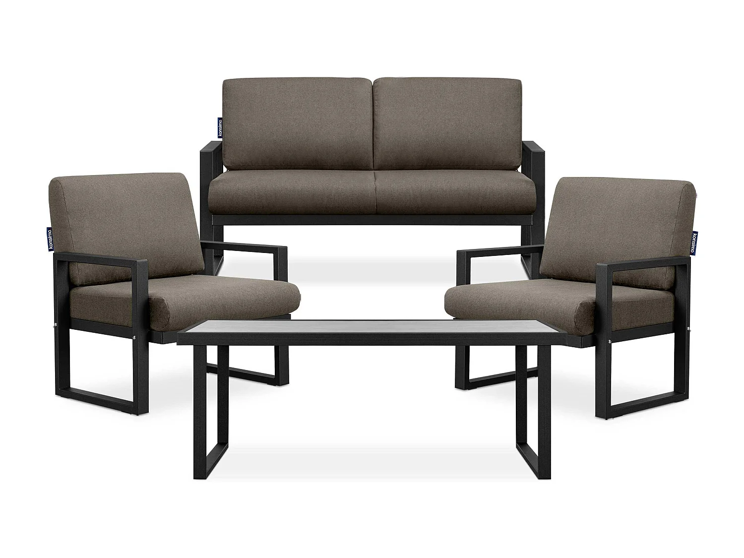 Terrassenmöbel im Loft-Stil - schwarz - FRENA