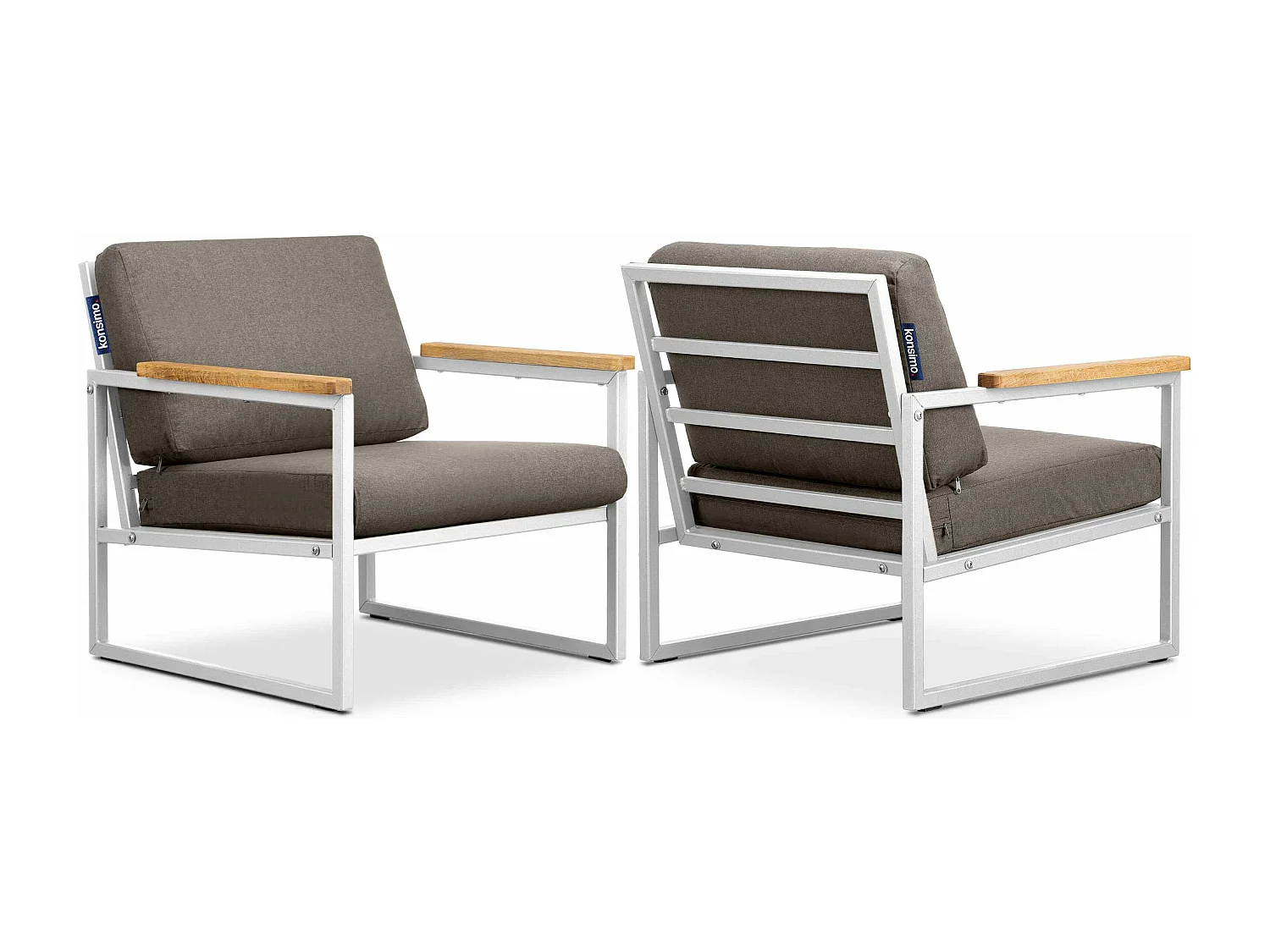 Gartenset im Industriestil für 4 Personen - weiß - TRIBO