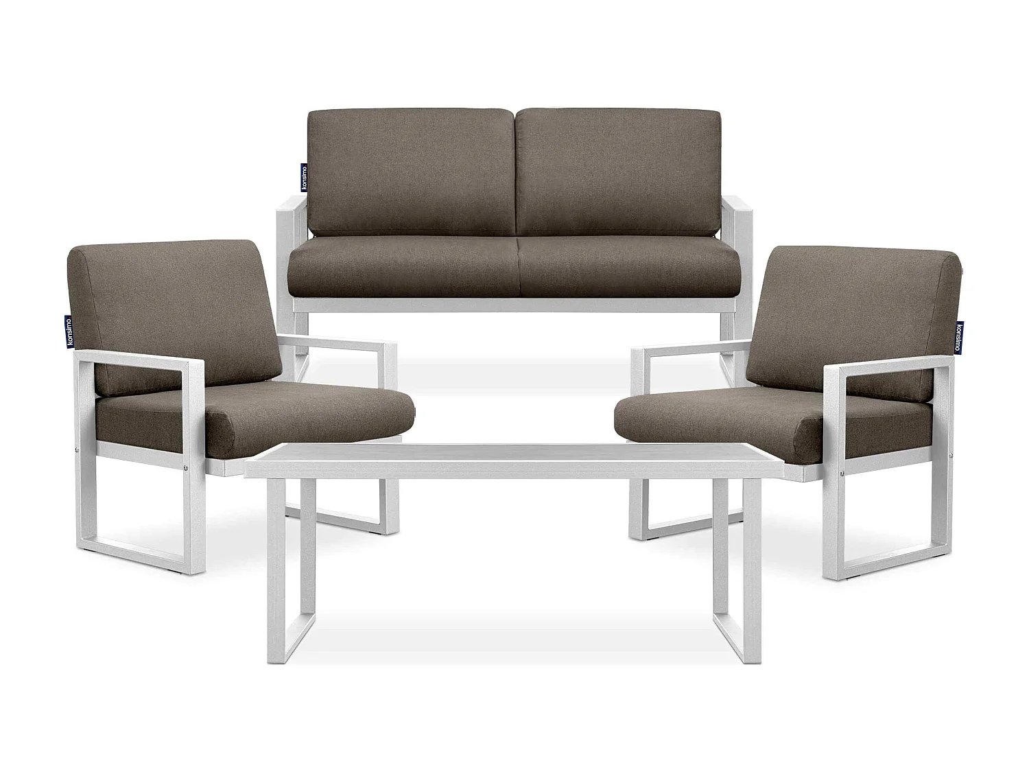 Terrassenmöbel im Loft-Stil - weiß - FRENA