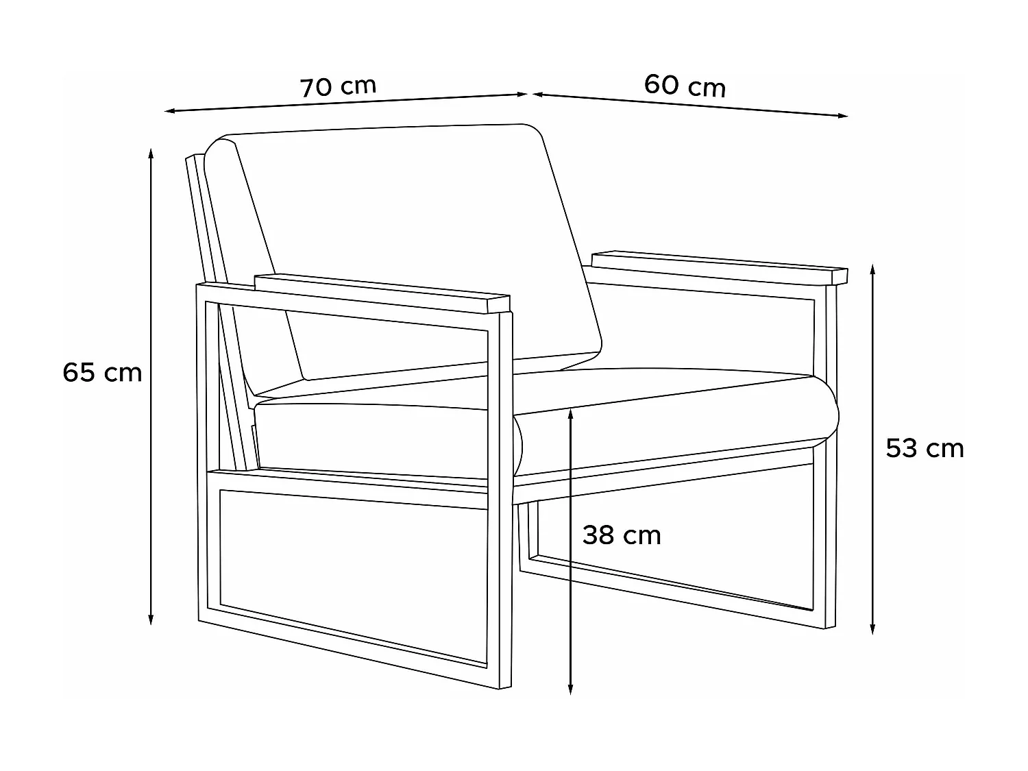 Gartenset im Loft-Stil für 4 Personen - Anthrazitfarbenes - TRIBO