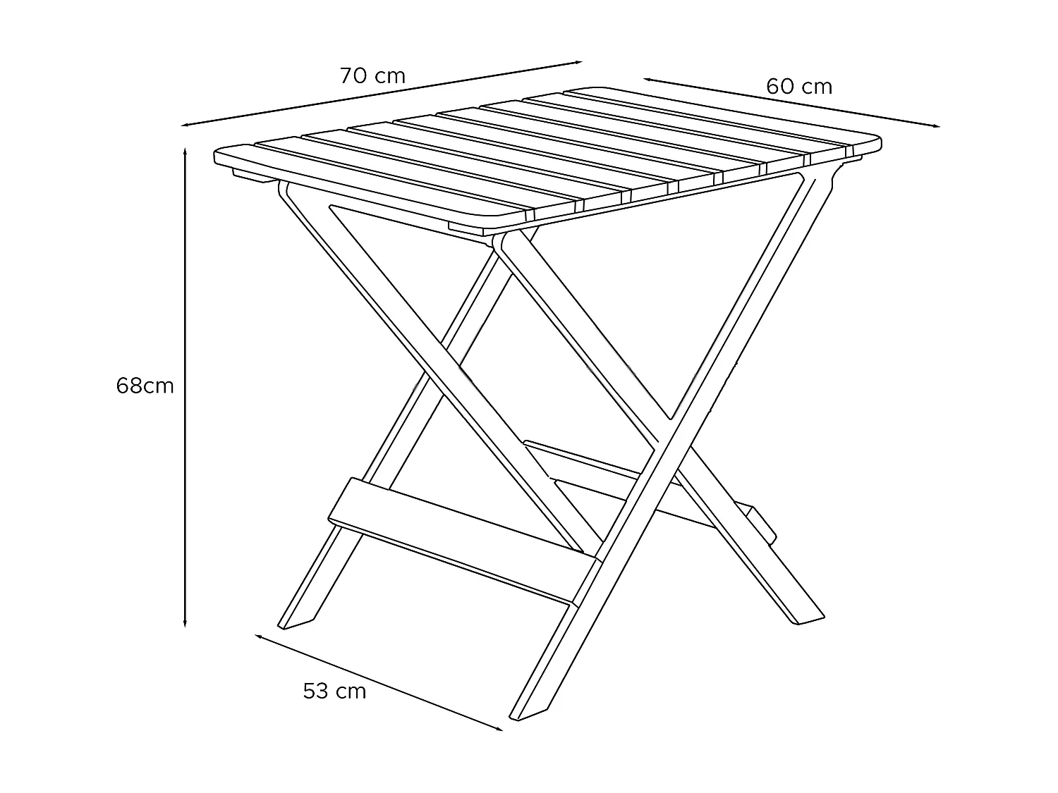 Balkonmöbel aus Kiefernholz für 2 Personen - Hergestellt in Europa - FSC-zertifiziert - Handgefertigt -  braun - MELES