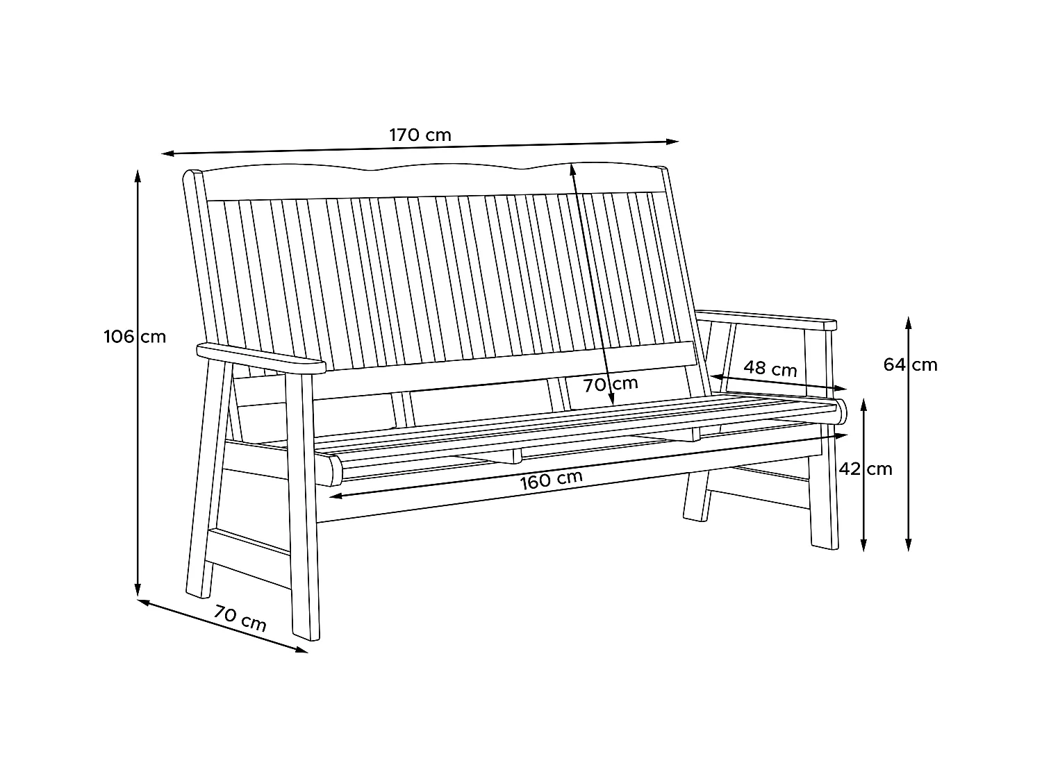 Gartenmöbelset aus massivem Kiefernholz für 5 Personen - Hergestellt in Europa - FSC-zertifiziert - Handgefertigt - braun - ALCES