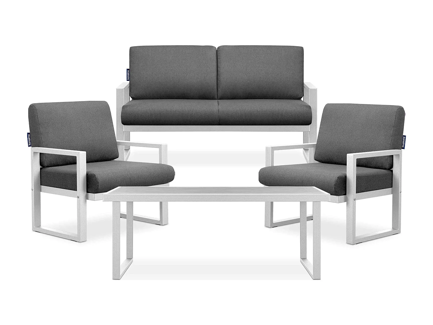 Terrassenmöbel im Loft-Stil - weiß - FRENA