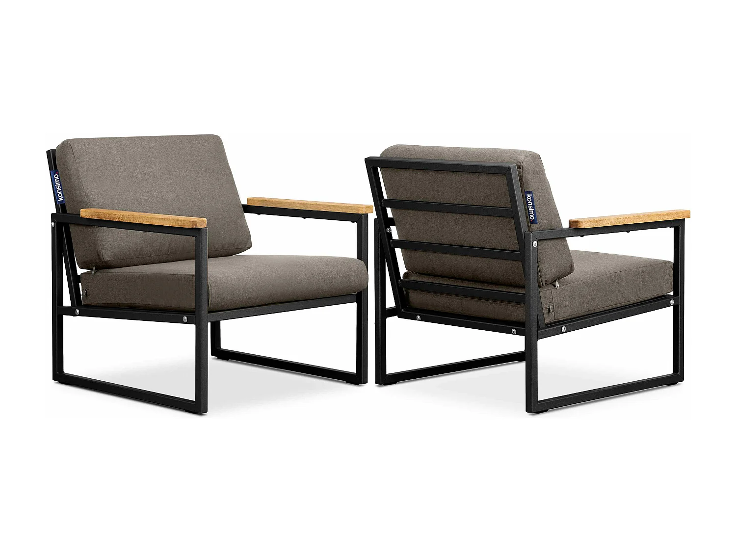 Gartenset im Industriestil für 4 Personen - schwarz - TRIBO