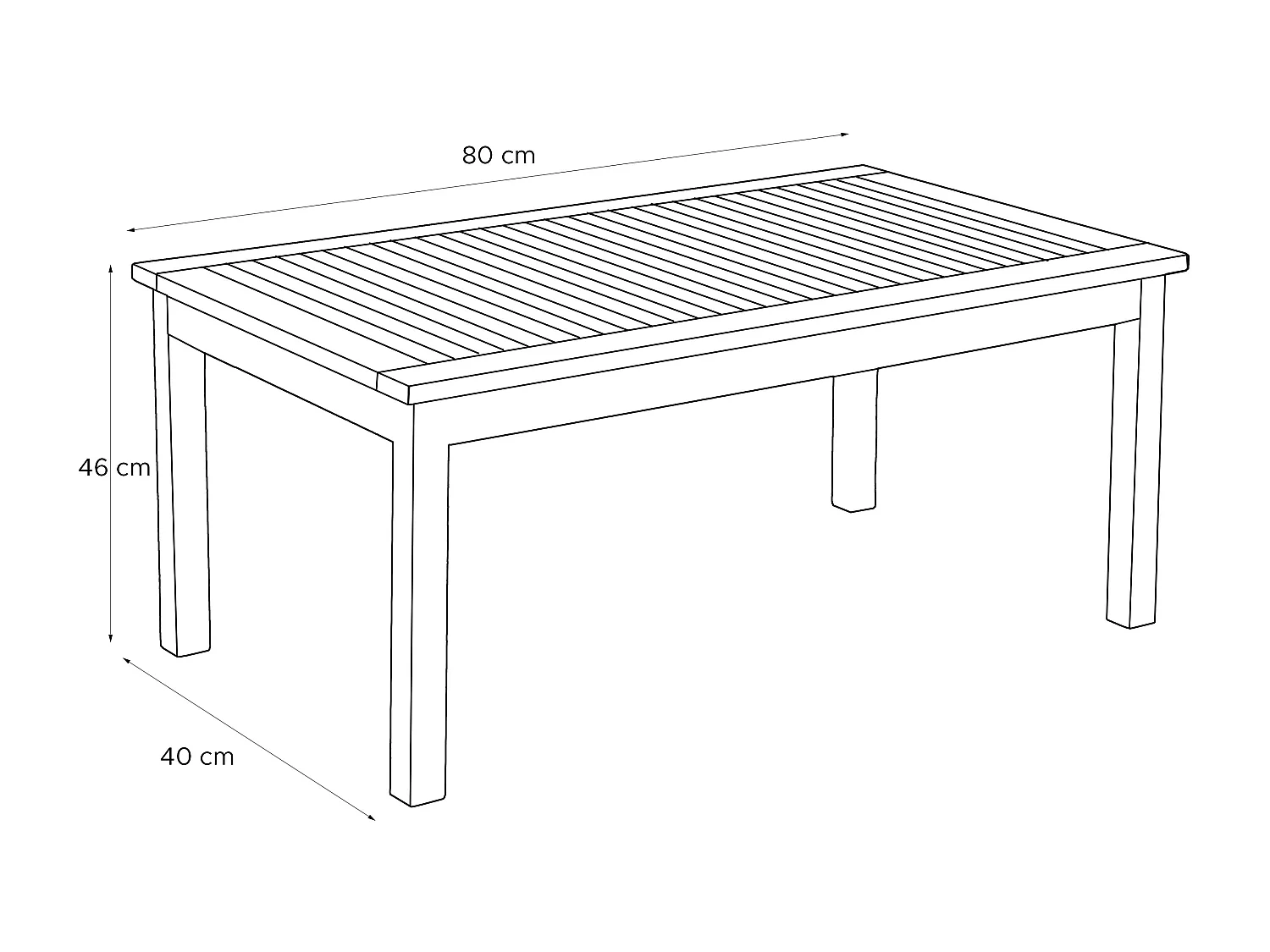 Gartenmöbelset in Holz für 4 Personen - Hergestellt in Europa - FSC-zertifiziert - Handgefertigt - braun - TIMIDUS