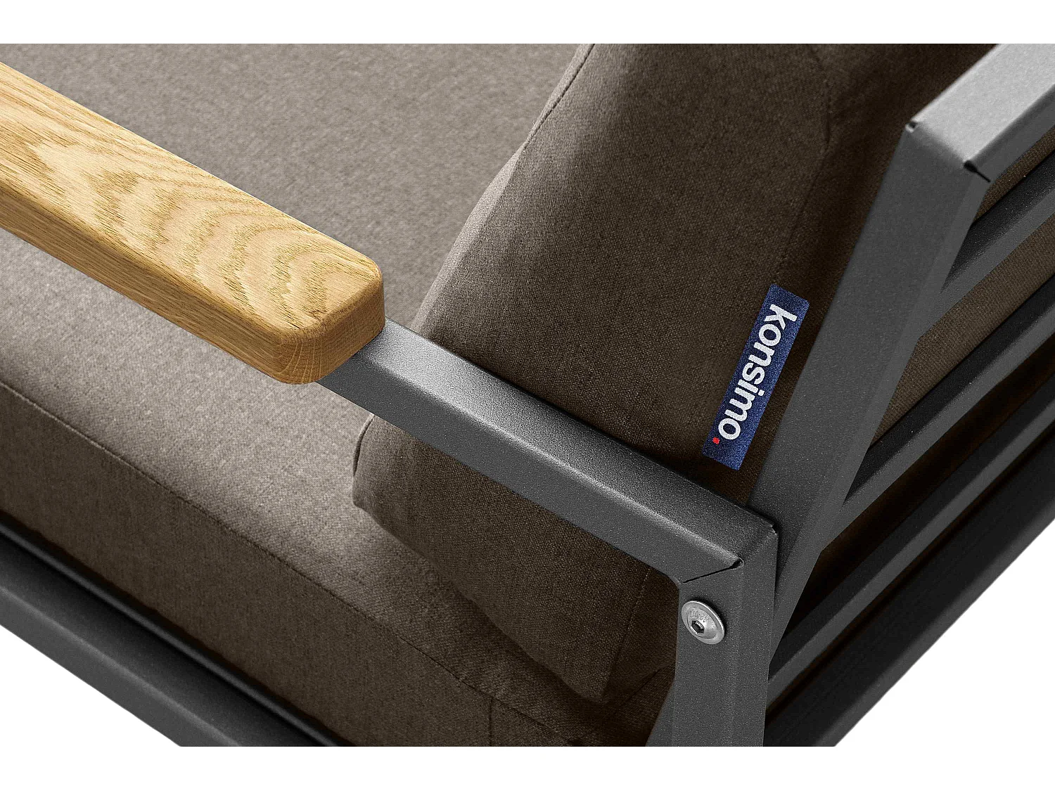 Gartenset im Industriestil für 4 Personen - Anthrazitfarbenes - TRIBO