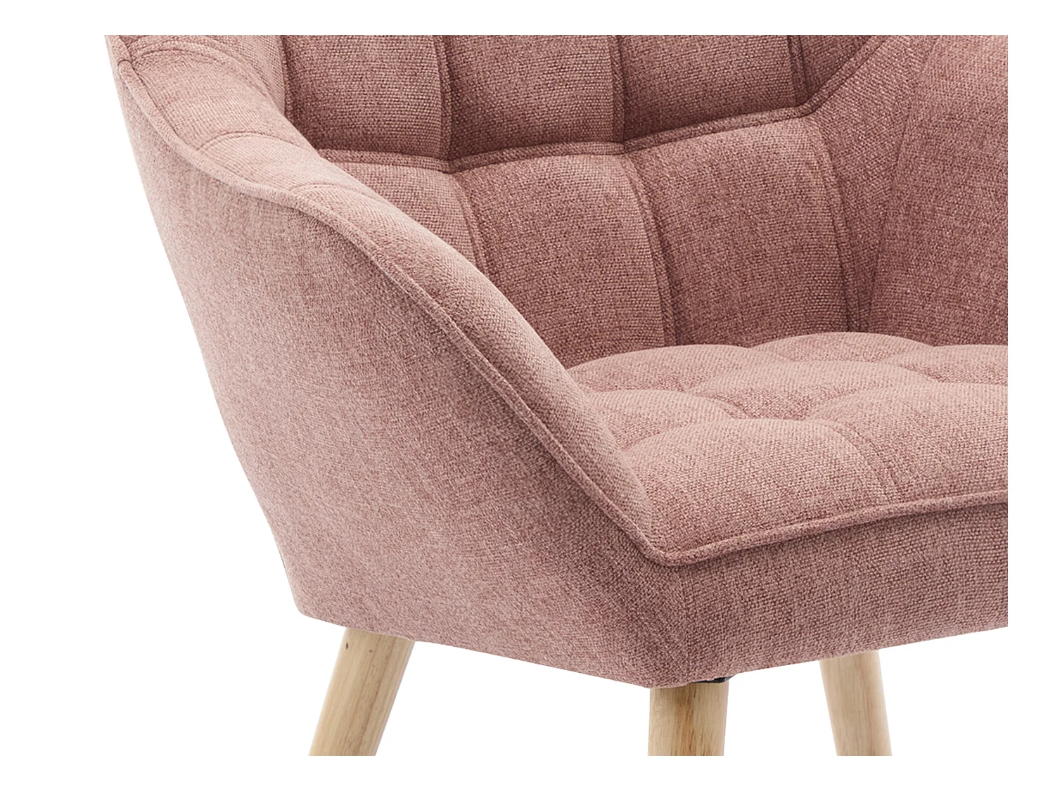 Sillón de tela rosa jaspeado CASERTA