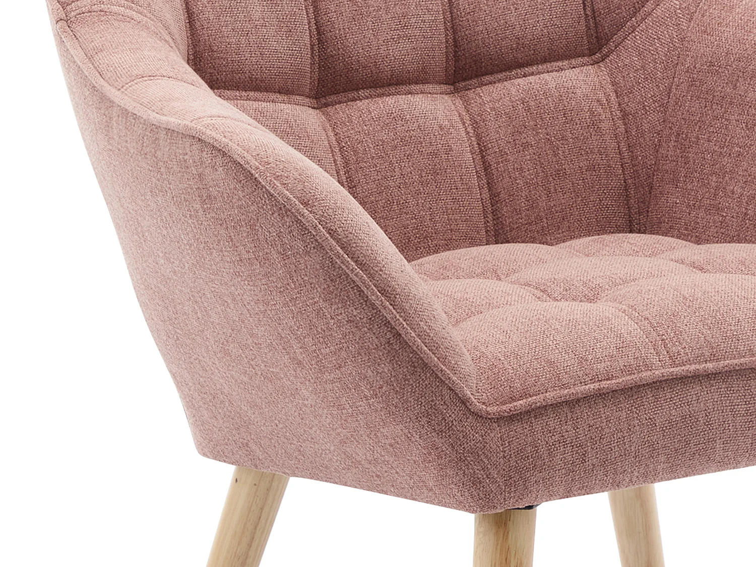 Fauteuil en tissu rose chiné CASERTA