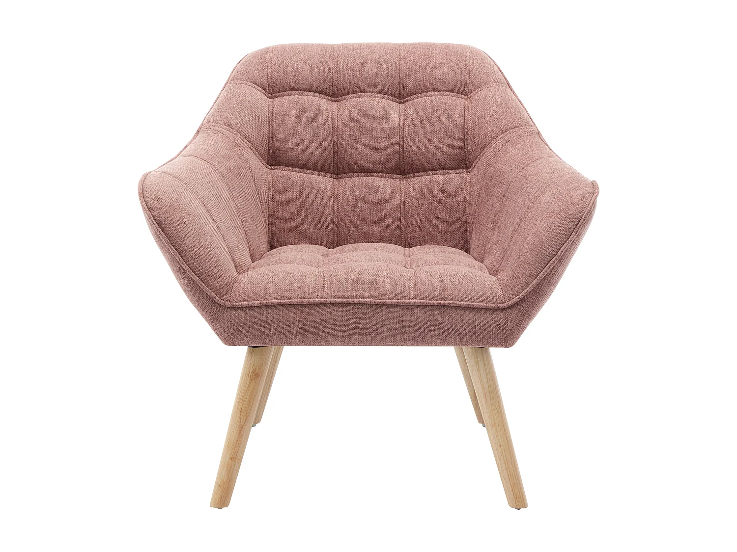 Fauteuil en tissu rose chiné CASERTA