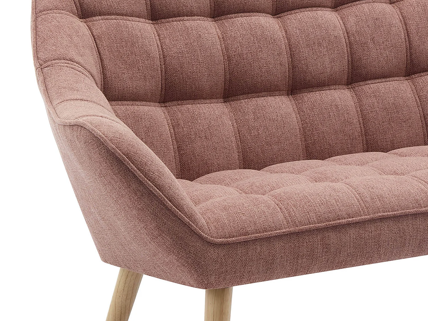 Sofa 2-Sitzer - melierter Stoff - Rosa - CASERTA
