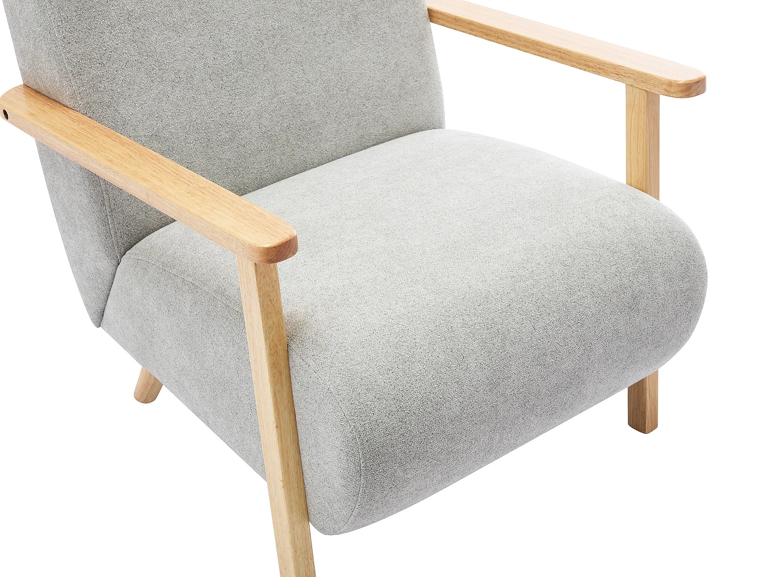 Sessel - Stoff & Holz - Grau - JULOMO