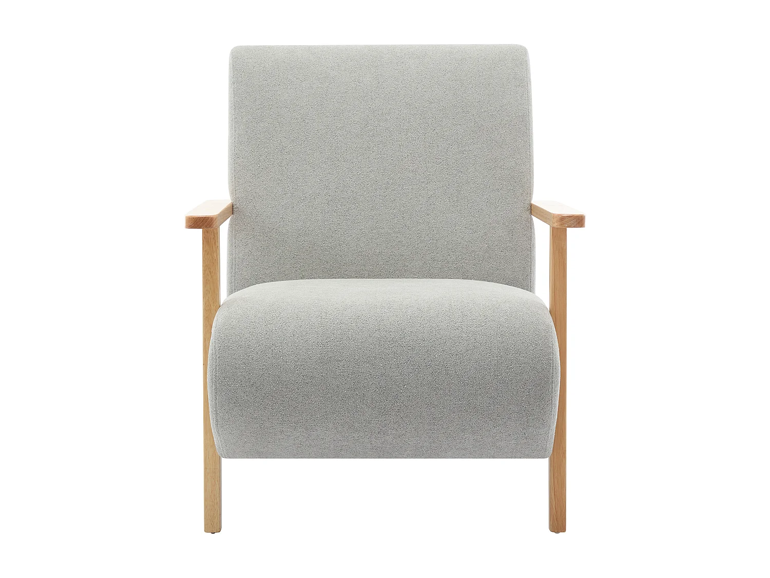 Sessel - Stoff & Holz - Grau - JULOMO