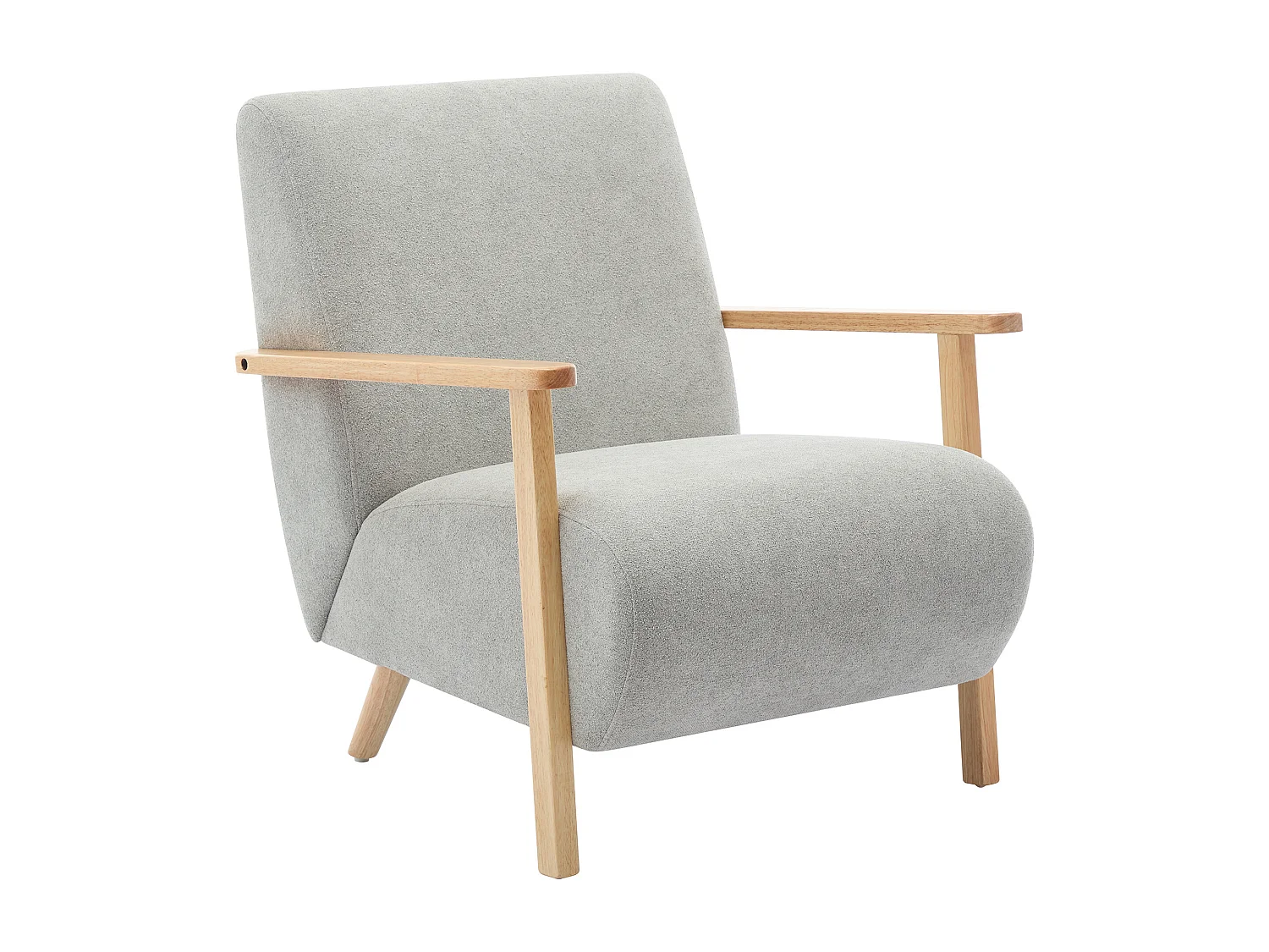 Sessel - Stoff & Holz - Grau - JULOMO