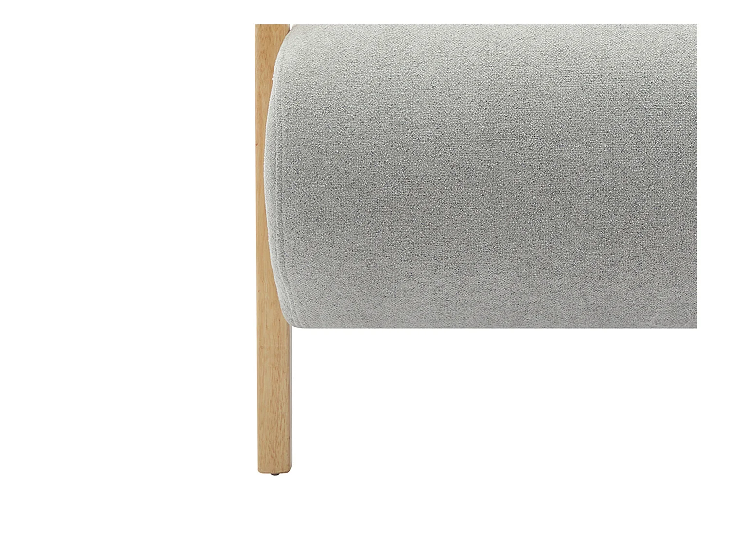 Sillón de tela gris y madera JULOMO