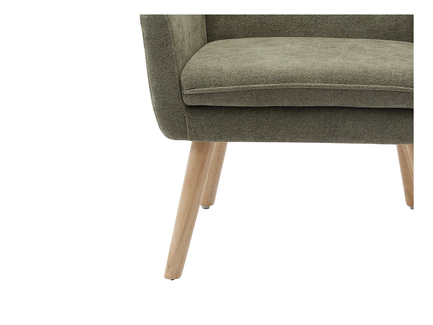 Fauteuil van groene stof SERINO