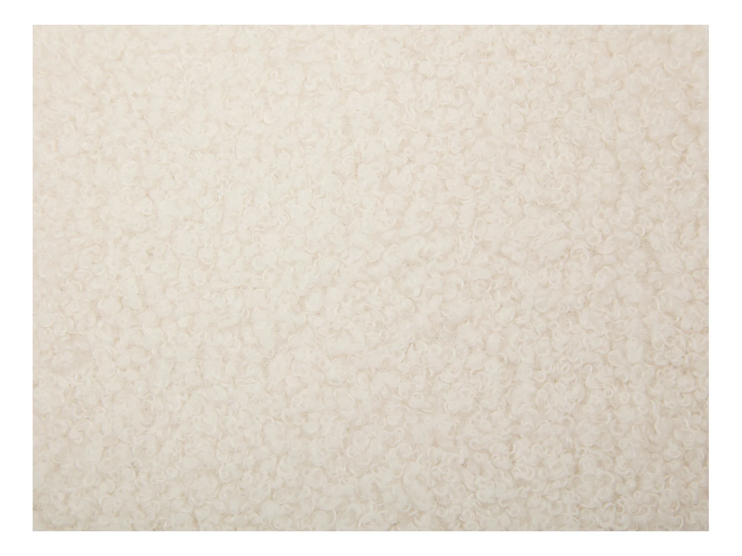 Hvid bouclette stof lænestol SERINO