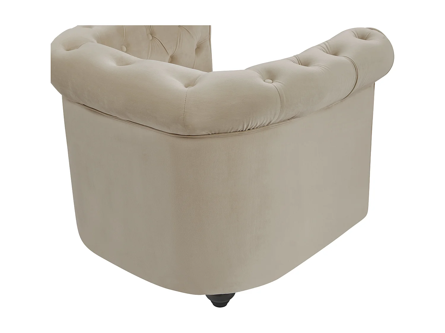 Poltrona in Velluto Beige - CHESTERFIELD