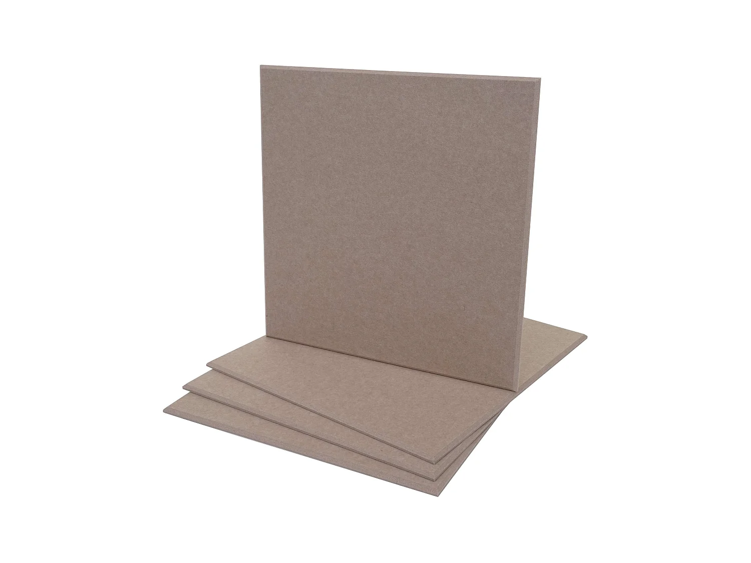 Panneau mural acoustique MCW-L52 (set de 4),  marron clair