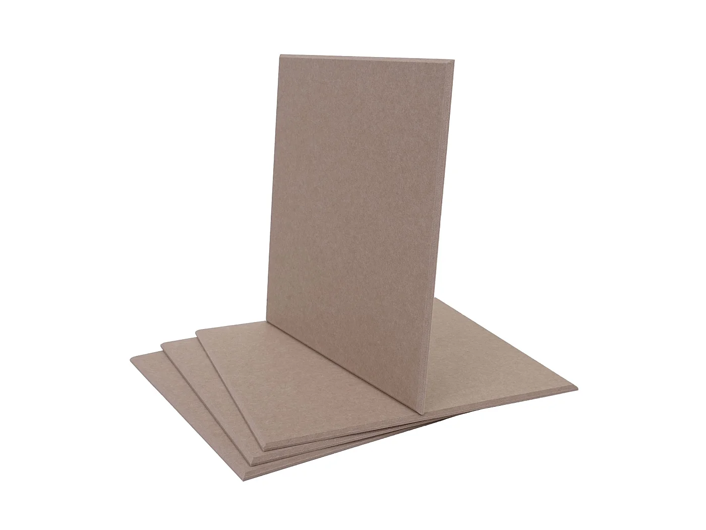 Panneau mural acoustique MCW-L52 (set de 4),  marron clair