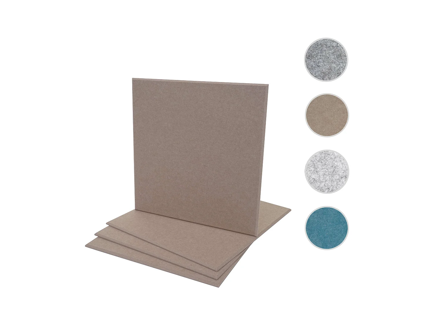 Panneau mural acoustique MCW-L52 (set de 4),  marron clair