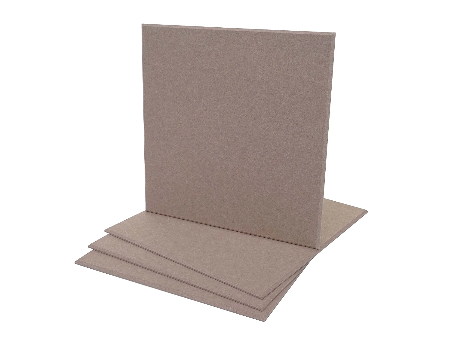 Panneau mural acoustique MCW-L52 (set de 4),  marron clair