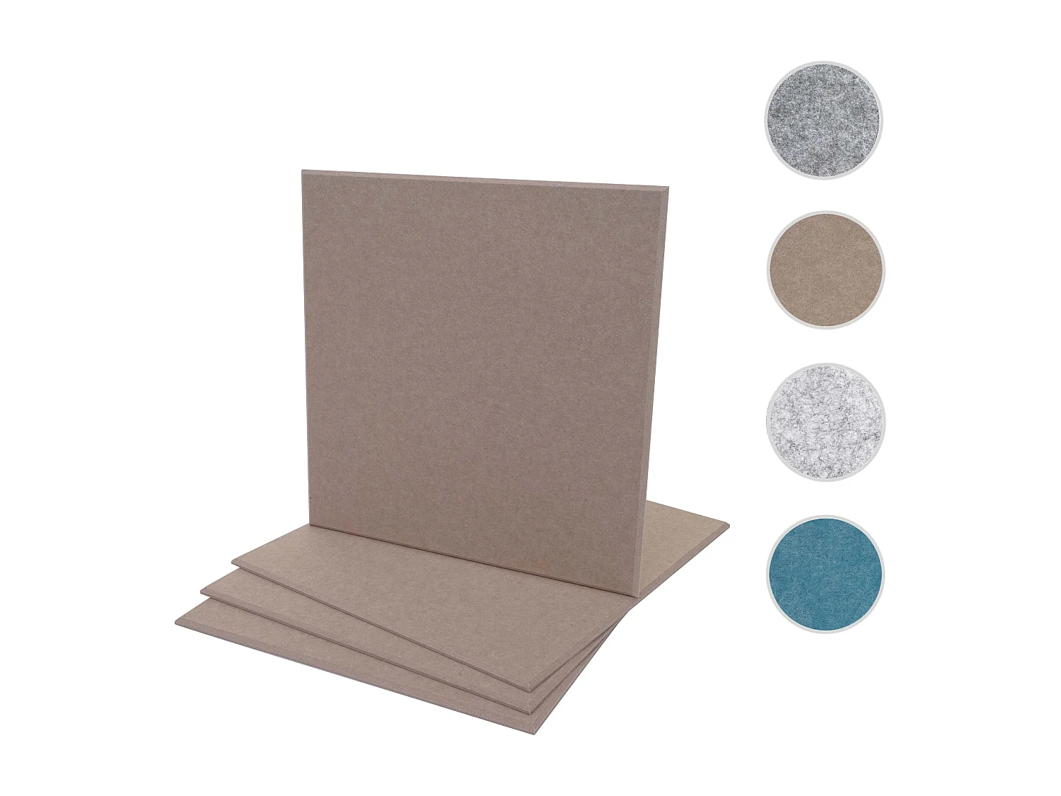 Panneau mural acoustique MCW-L52 (set de 4),  marron clair