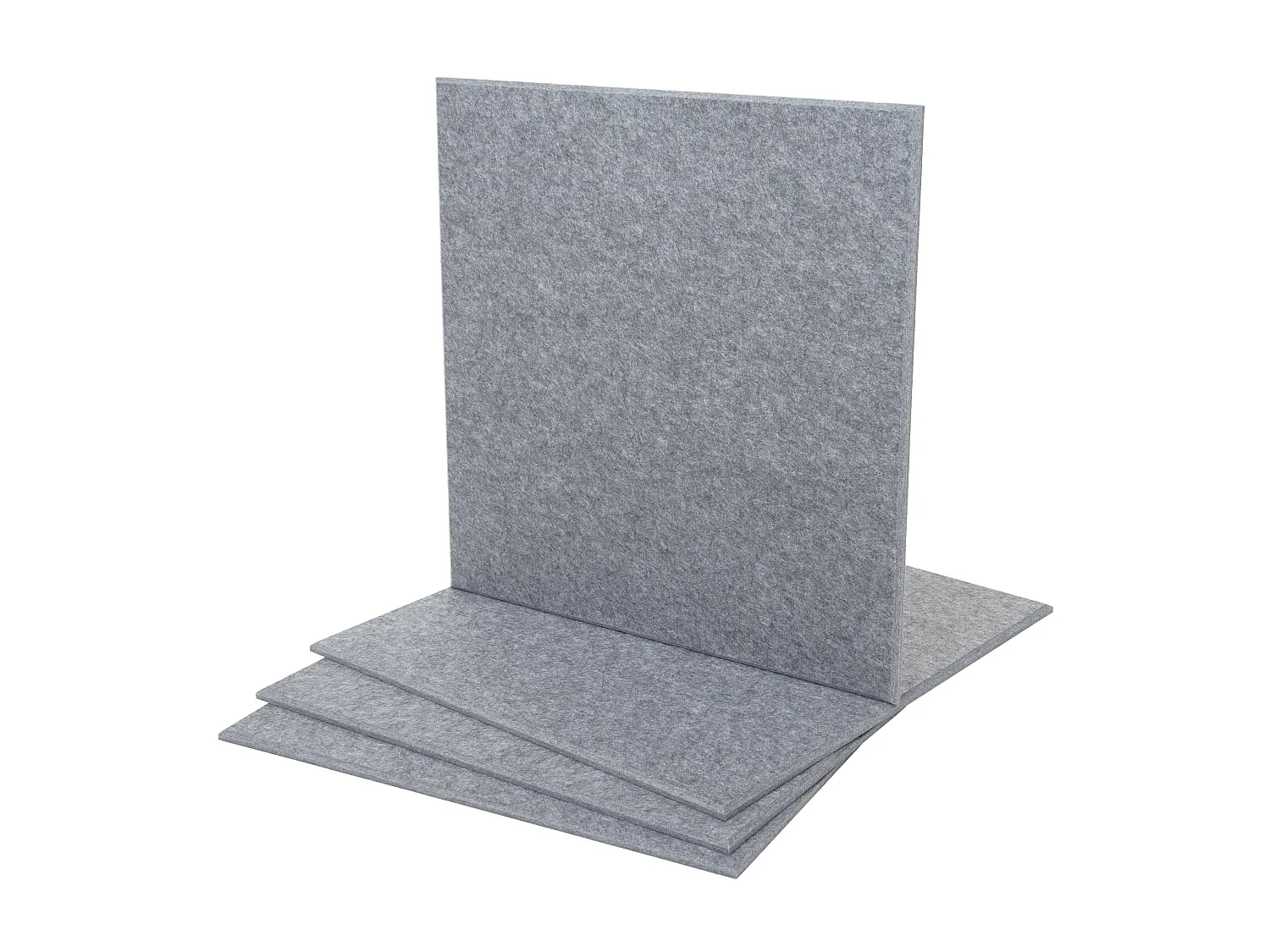 Set 4x pannelli acustici fonoisolanti da parete 50x50cm 1mq MCW-L52 tessuto grigio