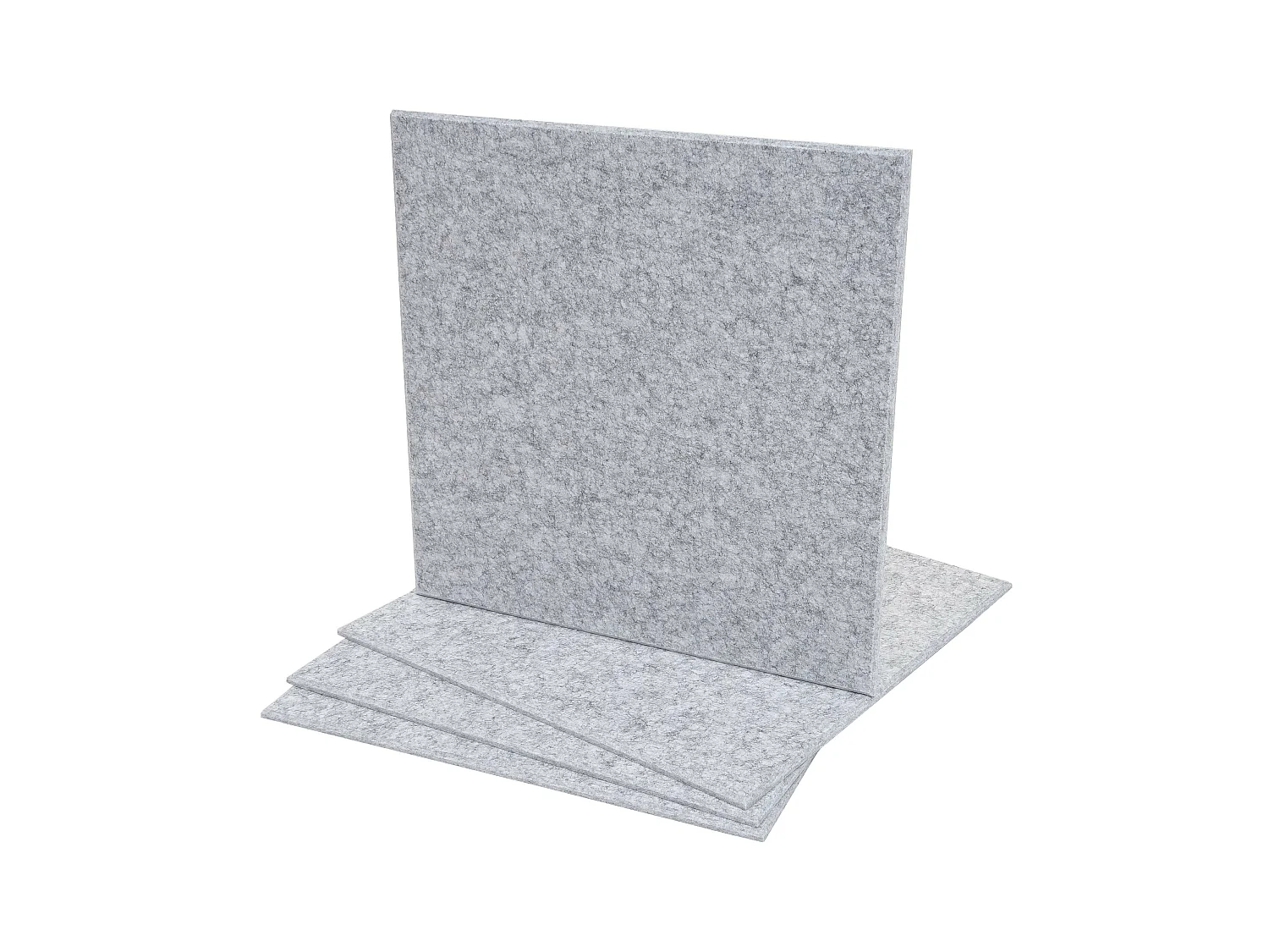 Panneau mural acoustique MCW-L52 (set de 4),  gris clair