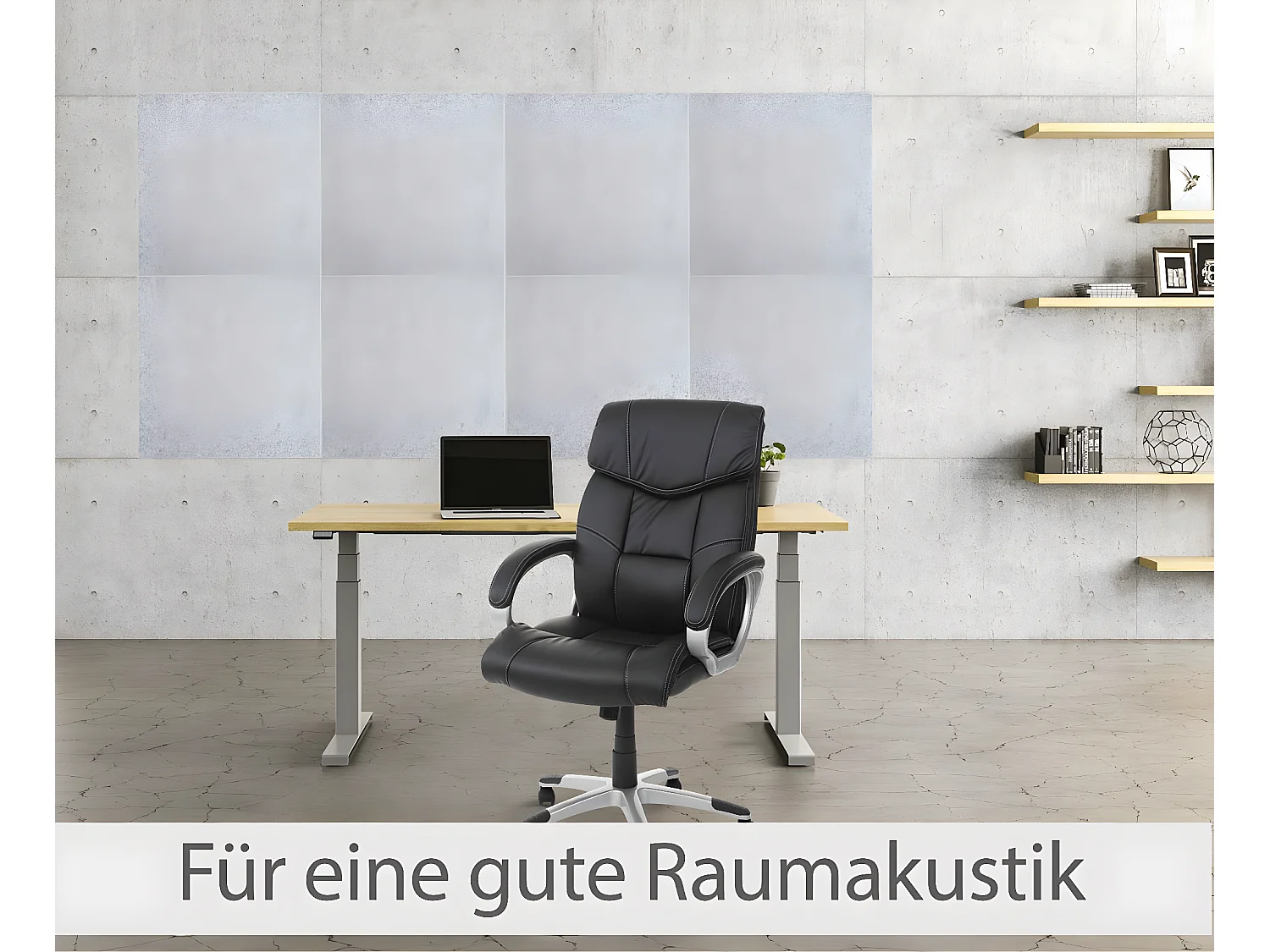 Akustyczny panel ścienny MCW-L52 (zestaw 4 sztuk),  jasnoszary