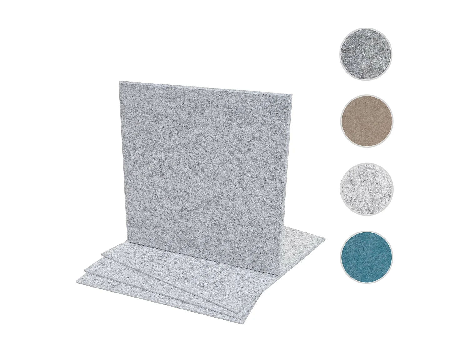 Akustyczny panel ścienny MCW-L52 (zestaw 4 sztuk),  jasnoszary