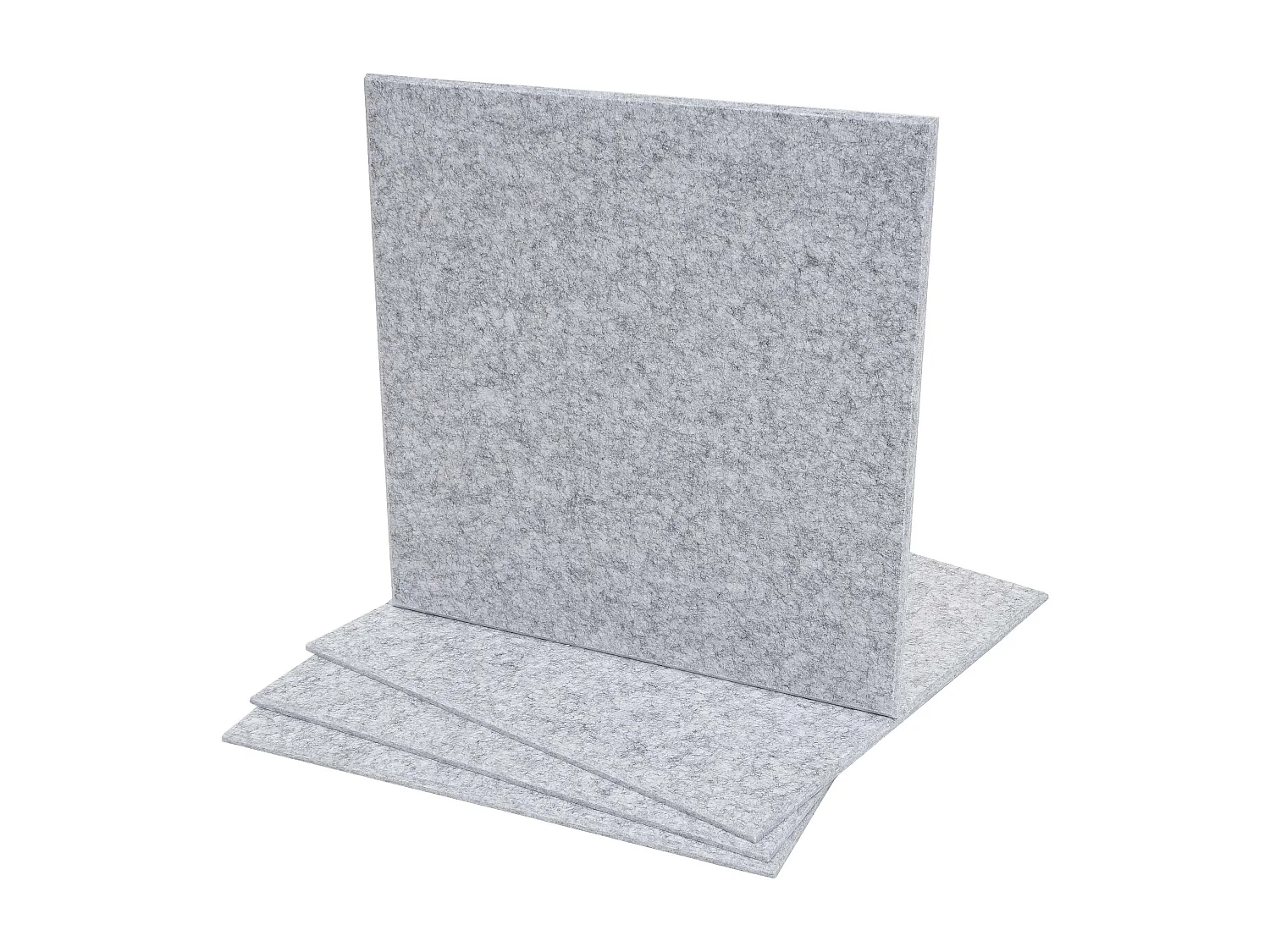 Panneau mural acoustique MCW-L52 (set de 4),  gris clair