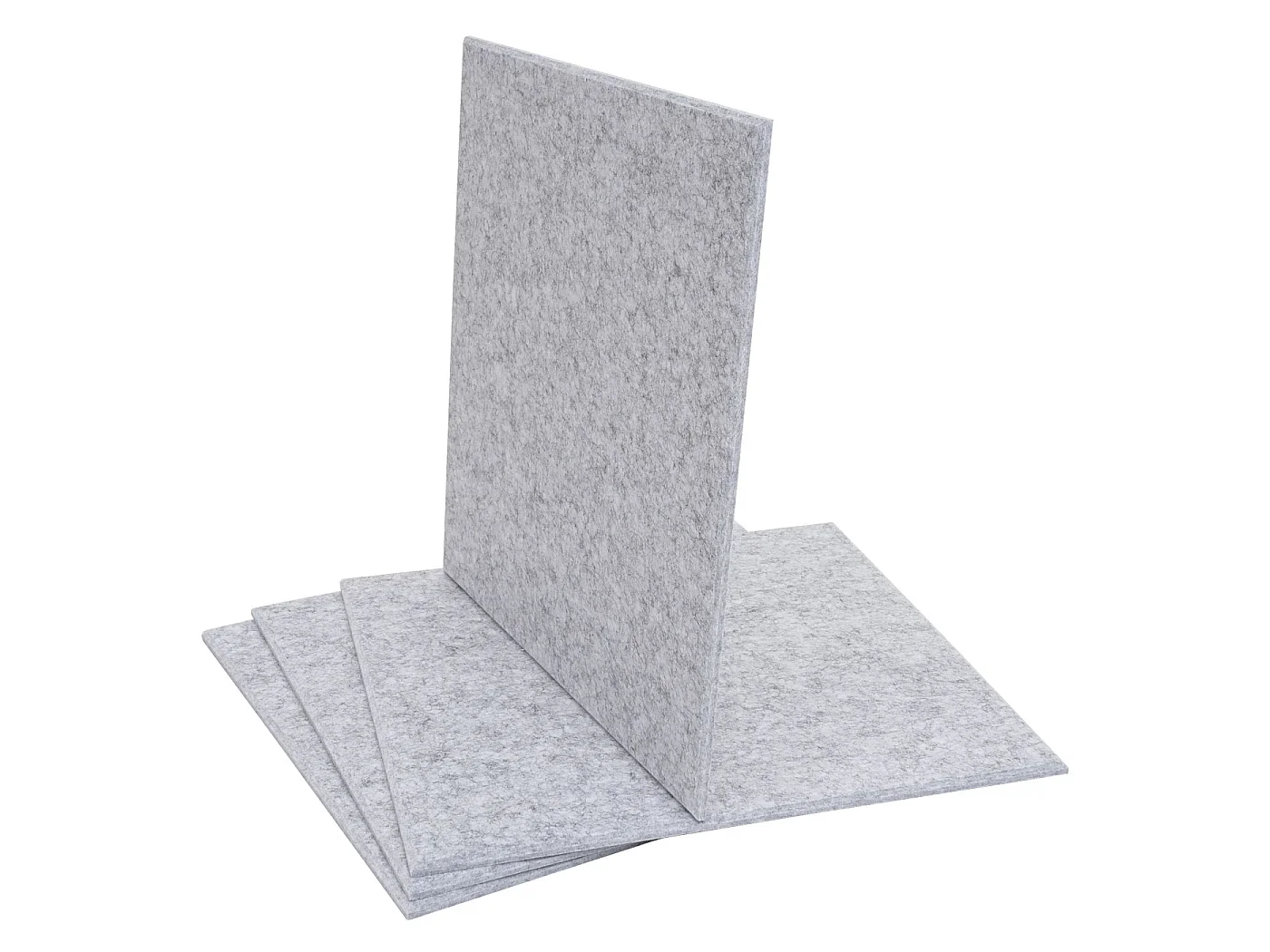 Panneau mural acoustique MCW-L52 (set de 4),  gris clair