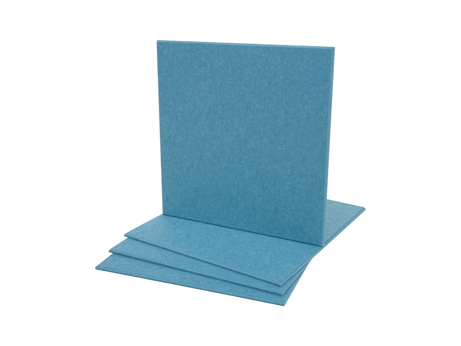 Panneau mural acoustique MCW-L52 (set de 4),  bleu