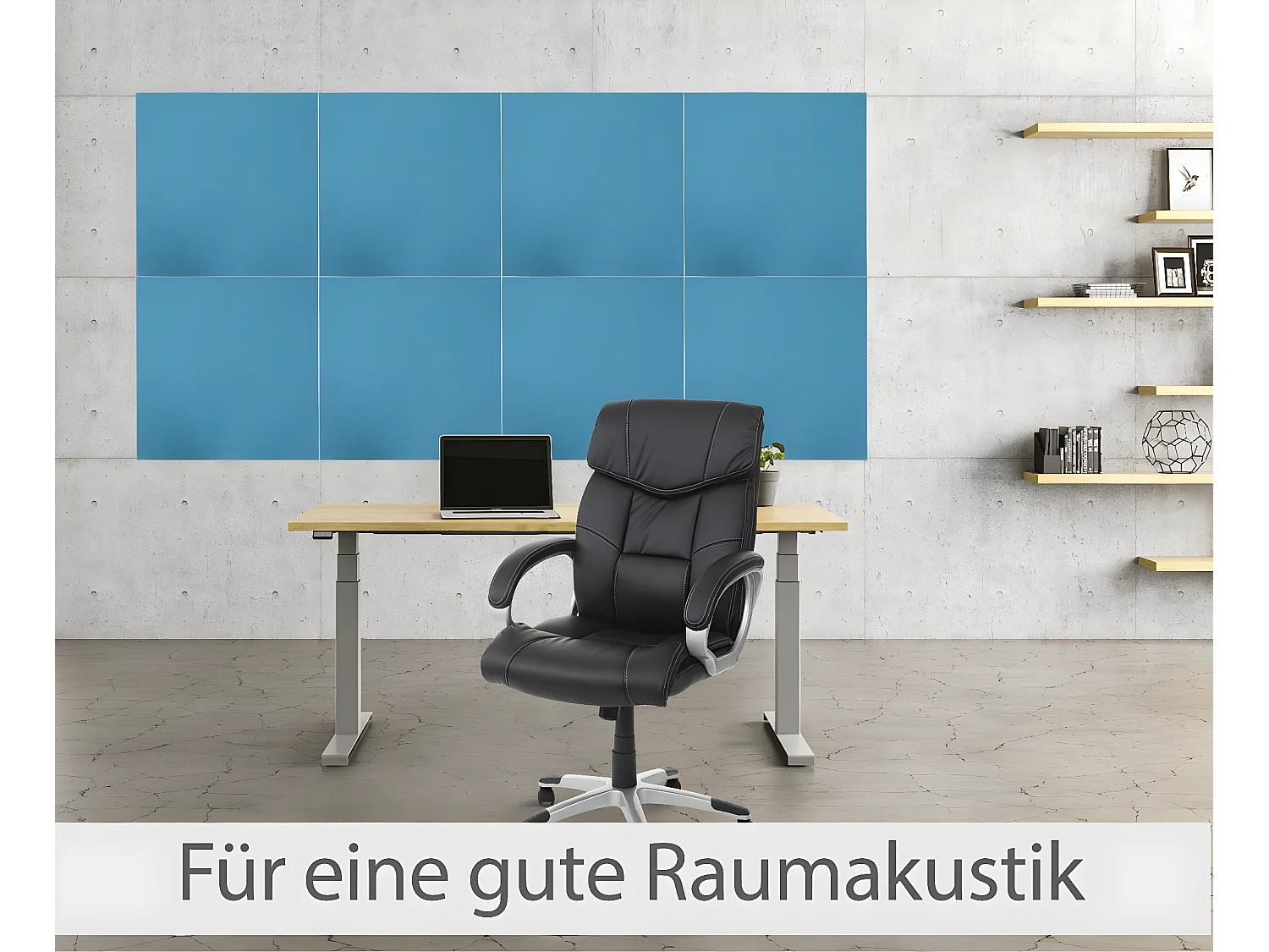 Akustikwandpaneel MCW-L52 (4er-Set), Blau