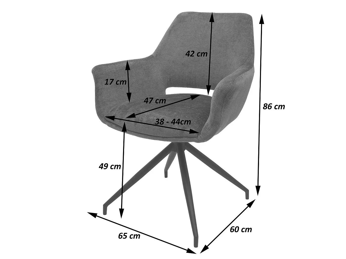 Eetkamerstoel MCW-M53,  crème-wit