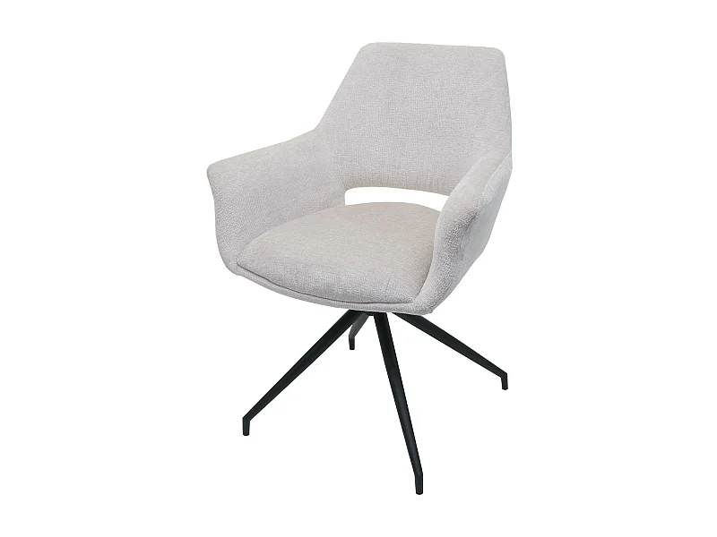 Chaise de salle à manger MCW-M53,  crème-blanc