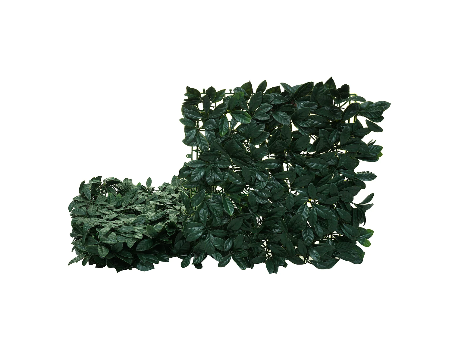 Pannelli erba finta artificiale da parete decorativa privacy antivento MCW-L78 4x 50x50cm = 1m² alloro verde