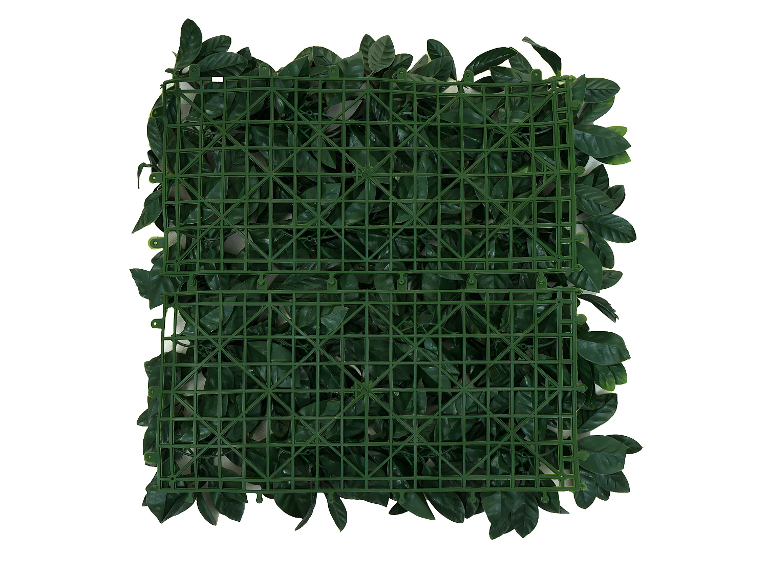 Pannelli erba finta artificiale da parete decorativa privacy antivento MCW-L78 4x 50x50cm = 1m² alloro verde